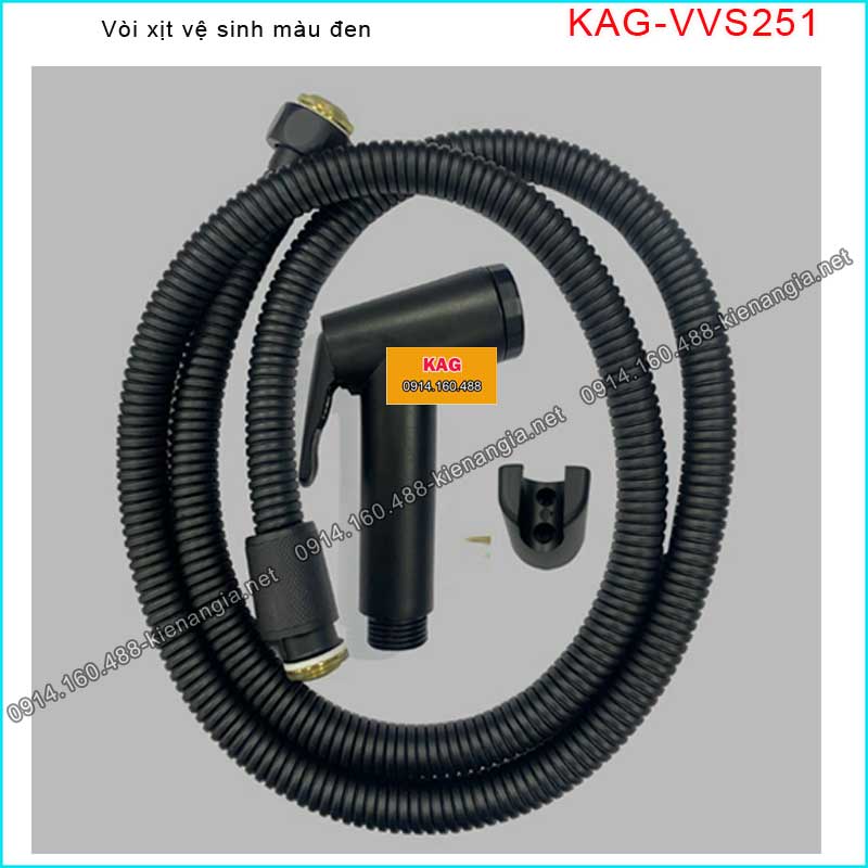 Vòi xịt vệ sinh màu đen KAG-VVS251