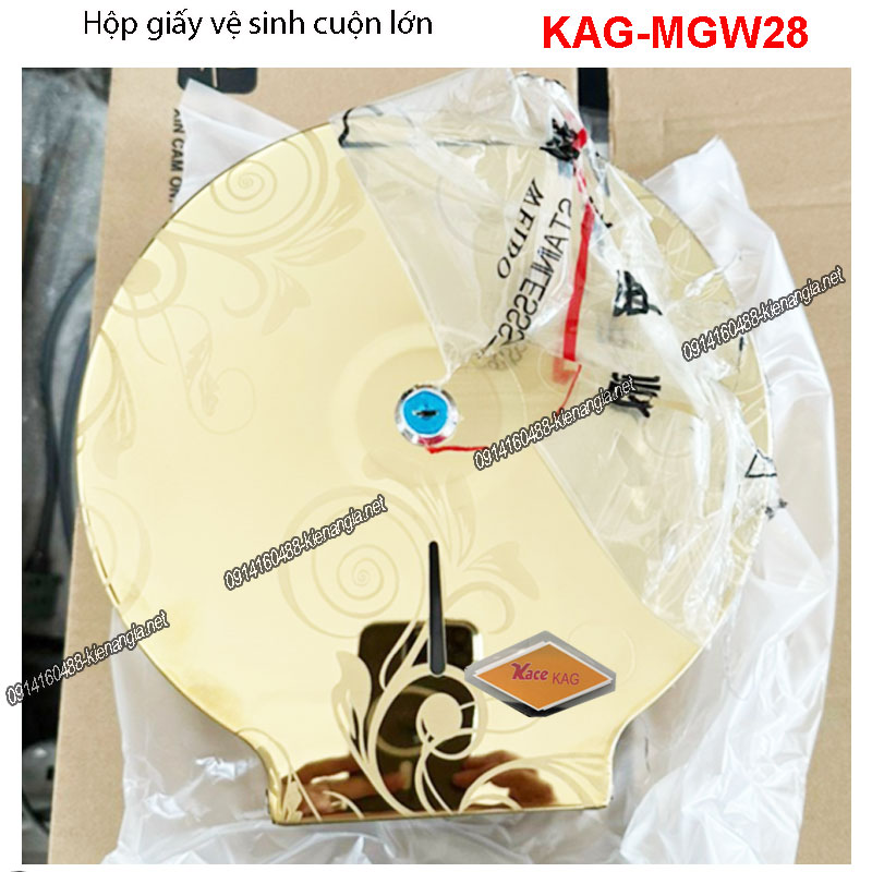 Hộp giấy vệ sinh cuộn lớn màu Vàng KAG-MGW28