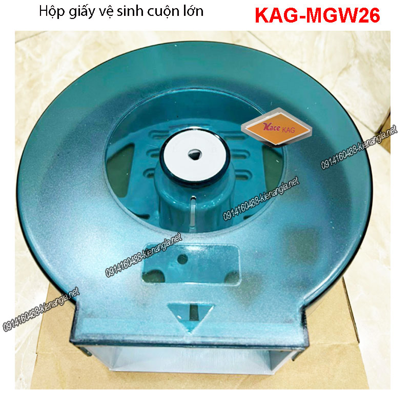 Hộp giấy vệ sinh cuộn lớn màu xanh KAG-MGW26