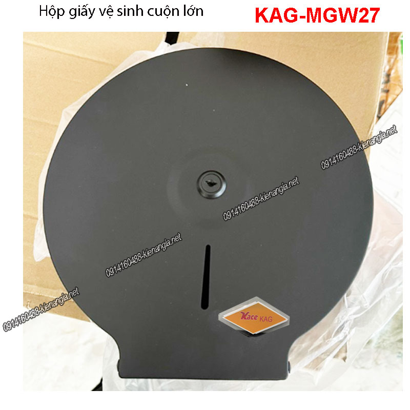 Hộp giấy vệ sinh cuộn lớn màu đen KAG-MGW27