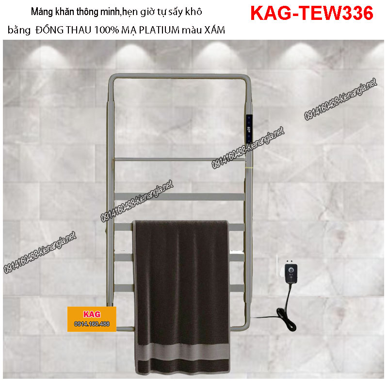 Máng khăn thông minh Sấy tự động màu Xám KAG-TEW336