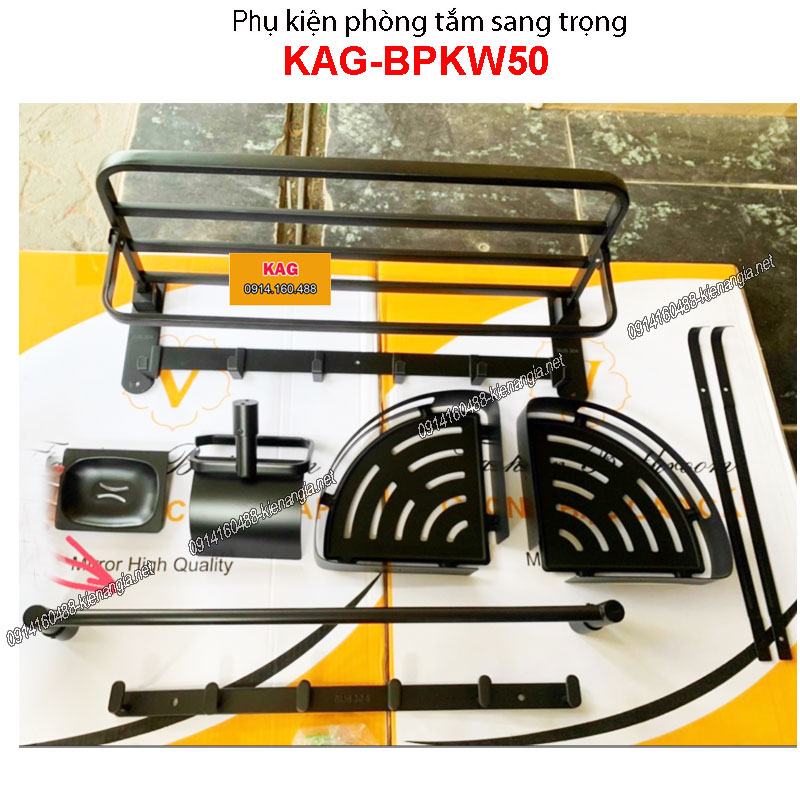 Bộ phụ kiện nhà tắm cao cấp KAG-BPKW50