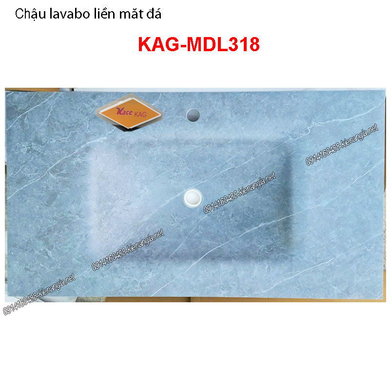 Chậu lavabo tràn viền mặt đá KAG-MDL318