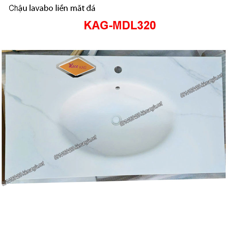 Chậu lavabo tràn viền mặt đá KAG-MDL320