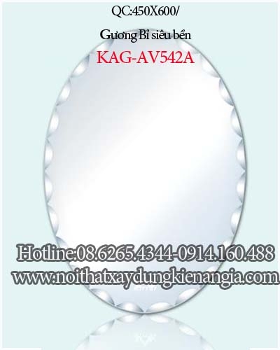 Gương oval hoa văn Tân An Vinh 450x600 KAG-AV542A