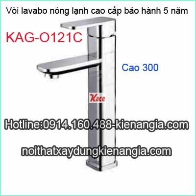 Vòi lavabo nóng lạnh vuông đặt bàn KAG-0121C
