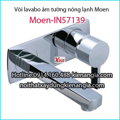 Vòi lavabo âm tường, vòi bồn tắm nóng lạnh Moen-GN57139L