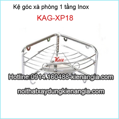 Kệ góc xà phòng dân dụng giá rẻ bằng inox KAG-XP18
