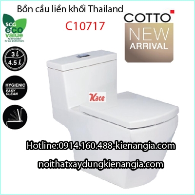 Bồn cầu 1 khối Thái Lan Cotto C10717
