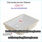 Lavabo âm bàn Thailand Cotto-C05117