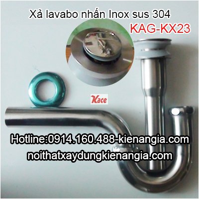 Xả lavabo nhấn Inox sus 304 KAG-KX23
