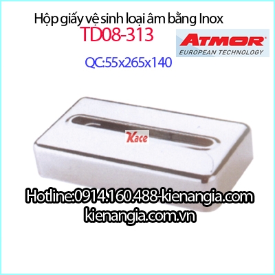 Hộp giấy vệ sinh âm Inox Atmor TD08-313