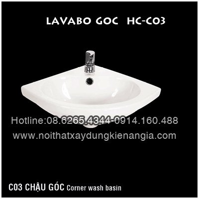 Lavabo góc HC - C03