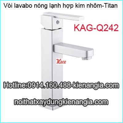 Vòi lavabo nóng lạnh hợp kim nhôm KAG-Q242