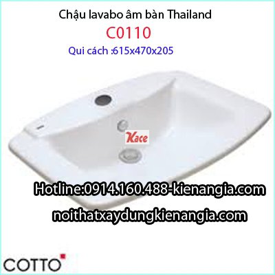 Lavabo âm bàn Thailand Cotto-C0110