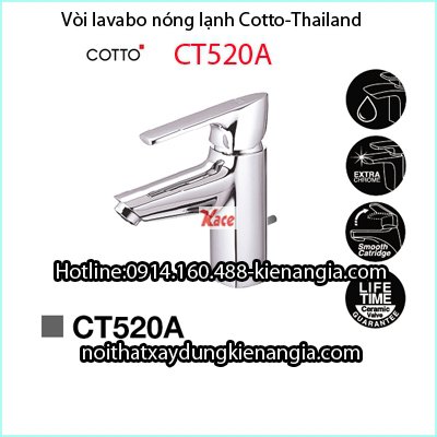 Vòi chậu lavabo Thailand-Cotto-CT520A