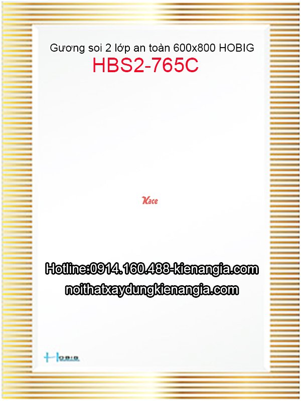 Gương Hoa văn phòng tắm Hobig 60x80 HBS2-765C