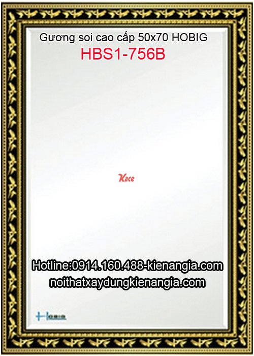 Gương kính Hobig cao cấp 50x70 HBS1-756B