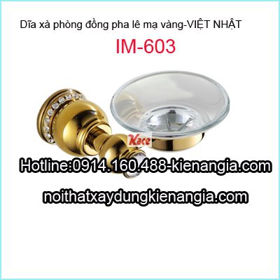 Dĩa xà phòng đồng mạ vàng Việt Nhật IM-603