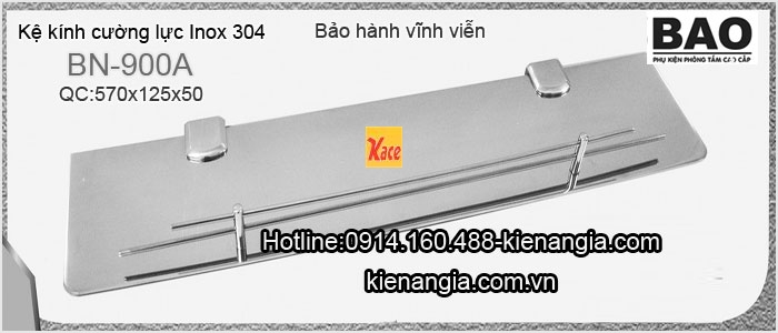 Kệ kính cường lực inox 304 Bảo BN900A