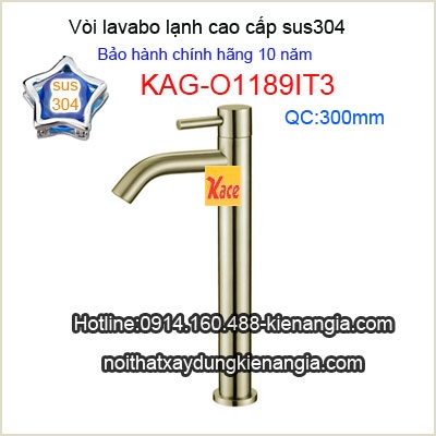 Vòi lavabo đặt bàn ống trúc sus 304 KAG-O1189I3