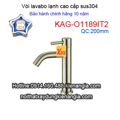 Vòi lavabo ống trúc sus 304 KAG-O1189I2