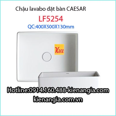Lavabo đặt bàn chữ nhật CAESAR LF5254