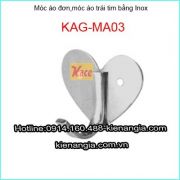 Móc áo đơn INOX.móc áo hình trái tim KAG-MA03