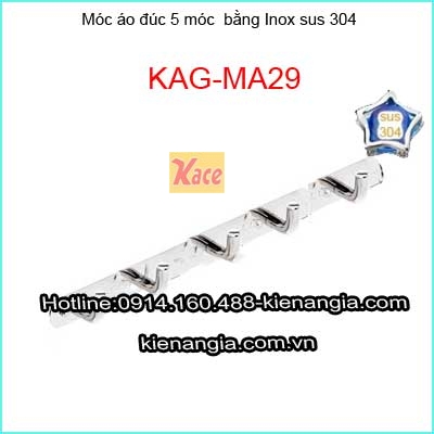 Móc áo cao cấp inox 304 5 móc KAG-MA29