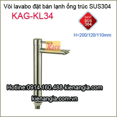 Vòi lavabo 20 cm sus 304 KAG-KL34