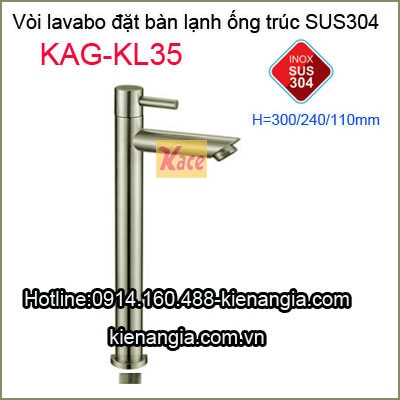 Vòi lavabo chậu đặt bàn sus 304 KAG-KL35