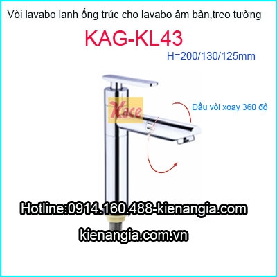 Vòi lavabo tròn ống trúc âm bàn KAG-KL43