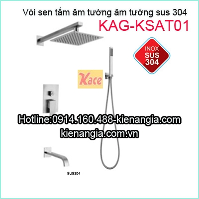Sen tắm âm tường inox sus 304 giá rẻ KAG-KSAT01