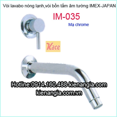 Vòi lavabo âm tường,vòi bồn tắm nóng lạnh IMEX-IM035