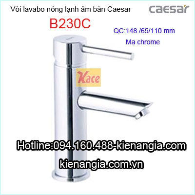 Vòi lavabo âm bàn nóng lạnh ống trúc CAESAR B230C