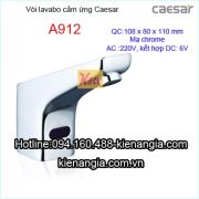 Vòi lavabo cảm ứng Caesar âm bàn A912