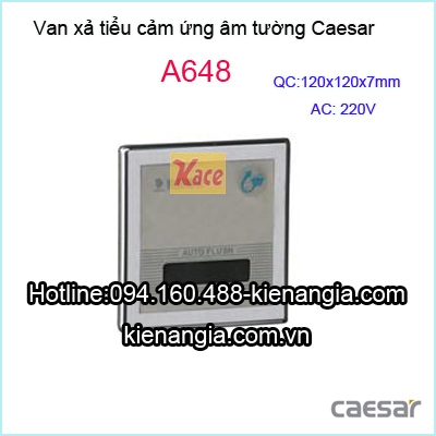Van xả tiểu cảm ứng âm tường dùng điện Caesar A637