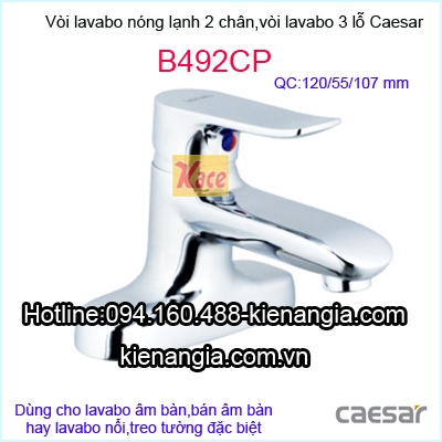 Vòi Caesar chậu lavabo dương vành KAG-B492CP