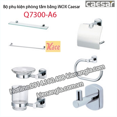Bộ phụ kiện phòng tắm bằng inox CAESAR Q7300-A6