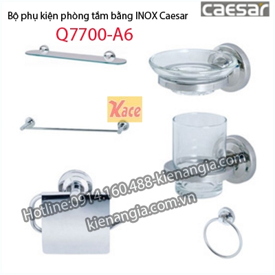 Bộ phụ kiện phòng tắm inox Caesar Q7700-A6