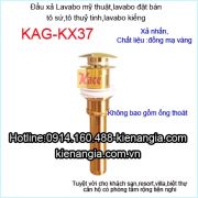 Đầu xả laavbo đồng mạ vàng KAG-KX37