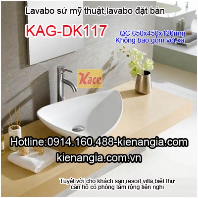 Chậu lavabo mỹ thuật đặt bàn KAG-DK117