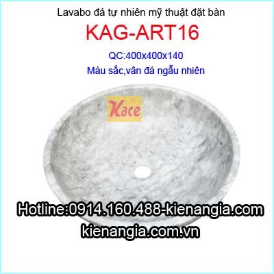 Lavabo đá tự nhiên đặt bàn KAG-ART16