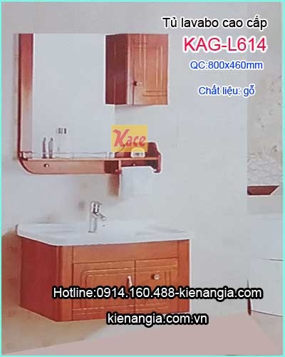 Tủ lavabo bằng gỗ cao cấp KAG-L614