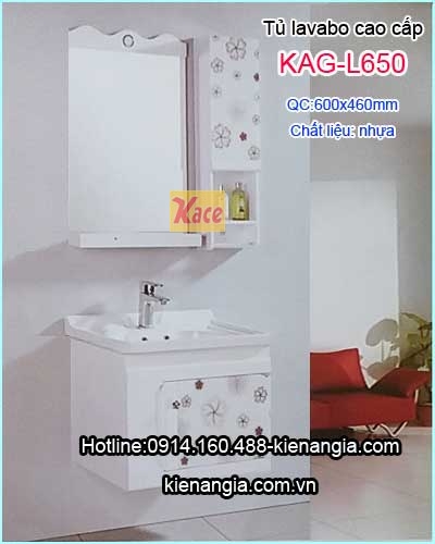 Tủ lavabo nhựa phòng tắm nhỏ KAG-L650
