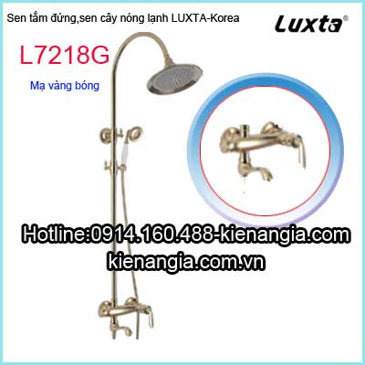 Sen tắm đứng nóng lạnh đồng mạ vàng Luxta-Korea L7218G