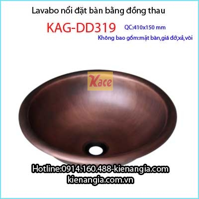 Lavabo đặt bàn bằng đồng giả cổ KAG-DD319