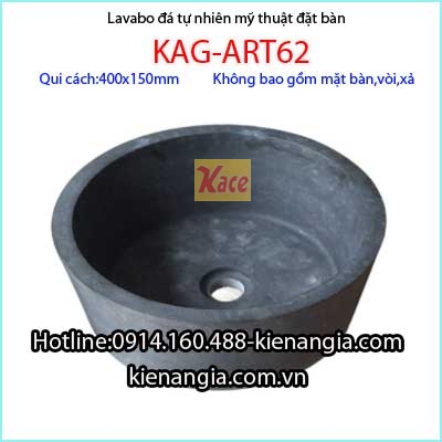 Lavabo tròn đá tự nhiên  mỹ thuật KAG-Art62