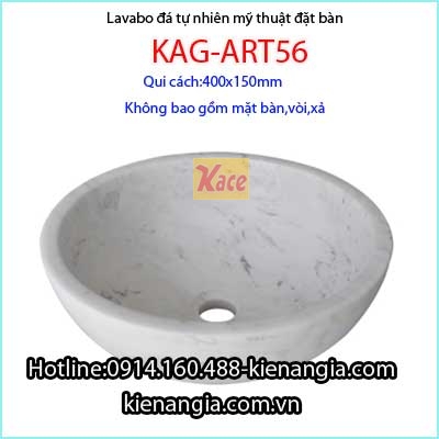 Lavabo tròn mỹ thuật đá tự nhiên KAG-Art56