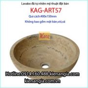 Lavabo tròn mỹ thuật đá tự nhiên KAG-Art57